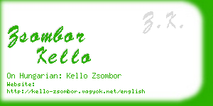 zsombor kello business card